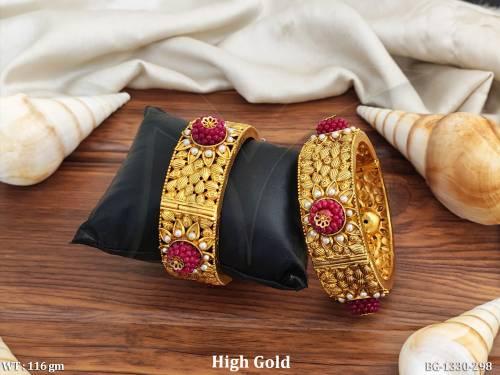 Segmented Double Side Flower Bangles