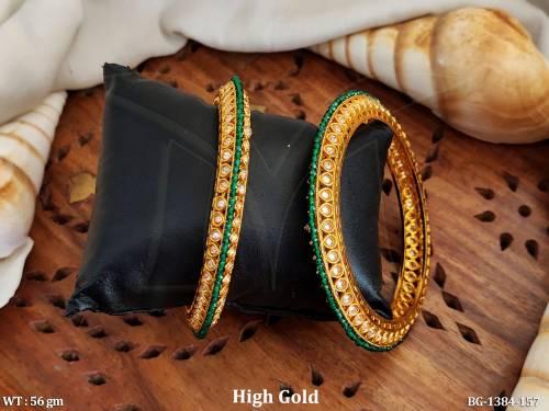 Muti Paan Stone Thin Antique Bangles