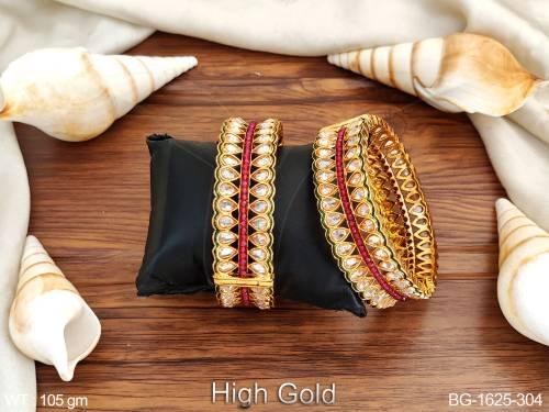 Beautiful Antique Stones Designer Party wear Bangle Set