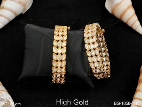 high-gold-polish-fancy-design-party-wear-kundan-fusion-bangle-set