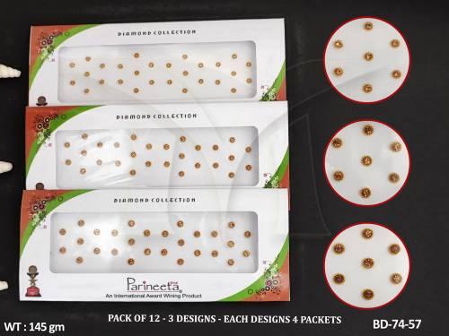 Parineeta Bindi 610 GT LCT Pack Of 12 Skin Friendly Stylish Bindi 