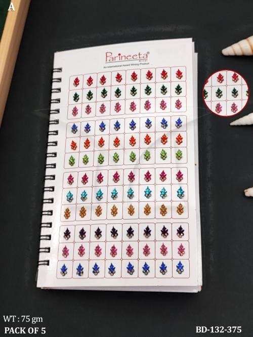 Parineeta Bindi Colorful Designer Bindi Set Book  Pack of 5 Sheets  