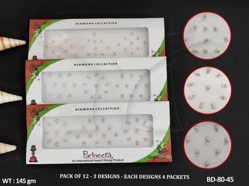 Parineeta Bindi SPL PARI GT SILVER Pack Of 12 Beautiful Designer Bindi