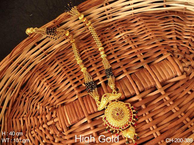 Flower design gathan traditional antique mangalsutra