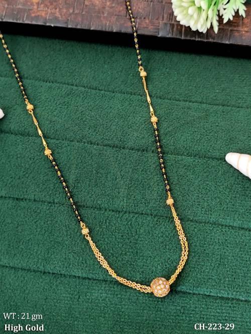 AD Diamond goal chain design antique mangalsutra