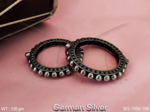 Beautiful Antique Designer German Silver Polish Fancy Style Party wear Bangle Set