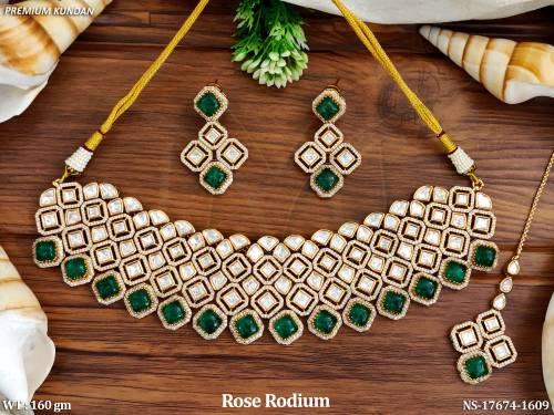Designer Square Cut Kundan Set with Deep Multi Gem Accent