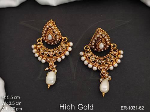 koyari julla with drop antique earrings