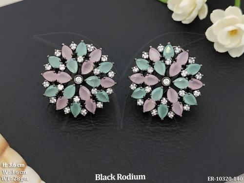Designer Beautiful Fancy Design CZ Stone Earrings 