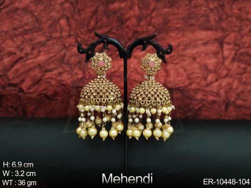 beautiful-antique-design-mehendi-polish-earrings-