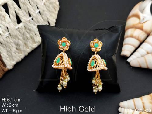 fancy-design-high-gold-polish-antique-jewellery-party-wear-beautiful-jhumka-earring