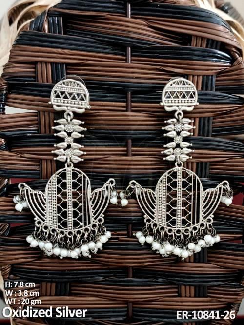 designer-fancy-style-party-wear-beautiful-oxidised-silver-polish-long-earring-