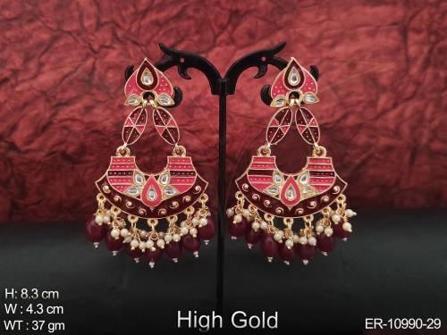 high-gold-polish-fancy-style-party-wear-meenakari-design-beautiful-long-dangler-earring-