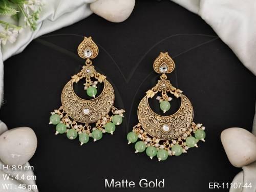 party-wear-fancy-style-matte-gold-polish-designer-long-antique-jewellery-dangler-earring