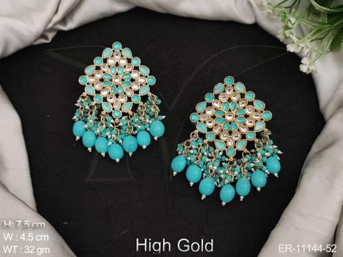 high-gold-polish-fancy-style-party-wear-beautiful-antique-jewellery-long-dangle-earring-