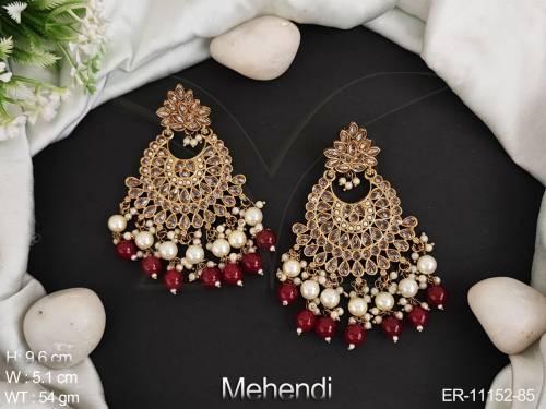 antique-jewellery-beautiful-designer-mehendi-polish-earrings-