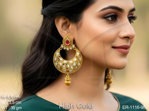 paan moon crescent dulhan earrings