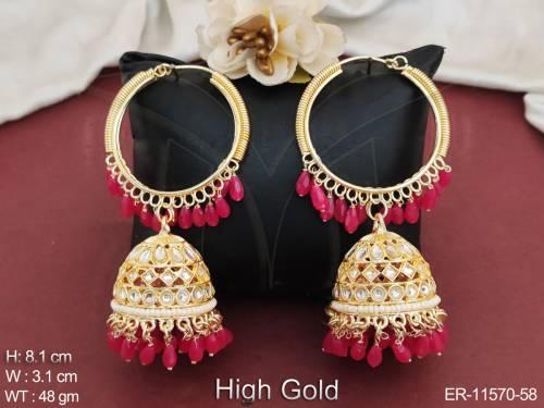 antique-jewellery-beautiful-design-high-gold-polish-earrings-