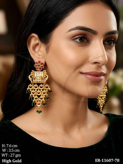 antique-designer-high-gold-polish-party-wear-beautiful-designer-antique-jewellery-long-earring-
