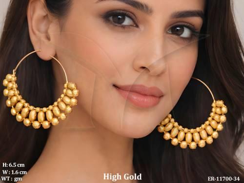 Fancy Chand Bali Design Antique Jewellery Antique Designer Party wear Chand Bali Earring         