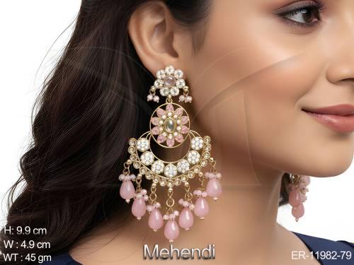 antique-jewelry-mehendi-polish-fancy-party-wear-multi-colors-antique-dangler-earrings-