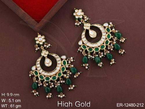 clustered-pearl-fancy-design-party-wear-beautiful-kundan-stones-kundan-jewellery-long-earring