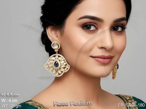 rose-rodium-polish-kundan-jewelry-party-wear-fancy-design-beautiful-look-kundan-dangler-earrings-