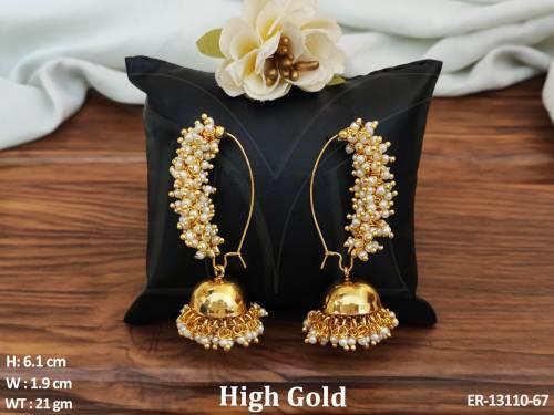 clustered-pearl-designer-fancy-style-beautiful-antique-style-antique-jhumka-earring