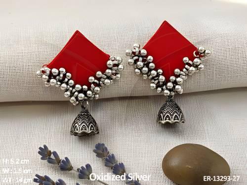 fabric-jewellery-oxidized-silver-polish-antique-style-fancy-design-fabric-earrings