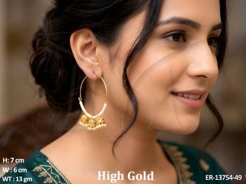 antique-jewelry-high-gold-polish-fancy-cluster-perals-antique-jhumka-rings-earrings-