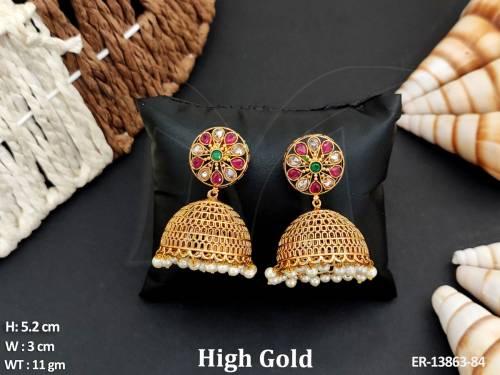 antique-jewellery-beautiful-designer-high-gold-polish-full-stone-earrings-