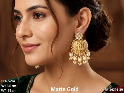 antique-jewellery-designer-matte-gold-polish-party-wear-earrings-