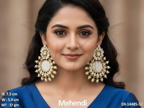 full-stone-antique-jewellery-mehendi-polish-antique-earring-set-party-wear-