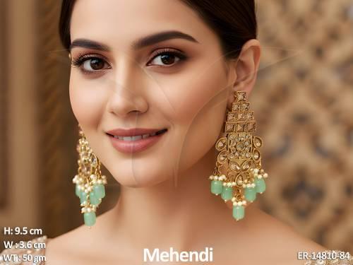 antique-jewellery-mehendi-polish-fancy-design-antique-long-earrings-
