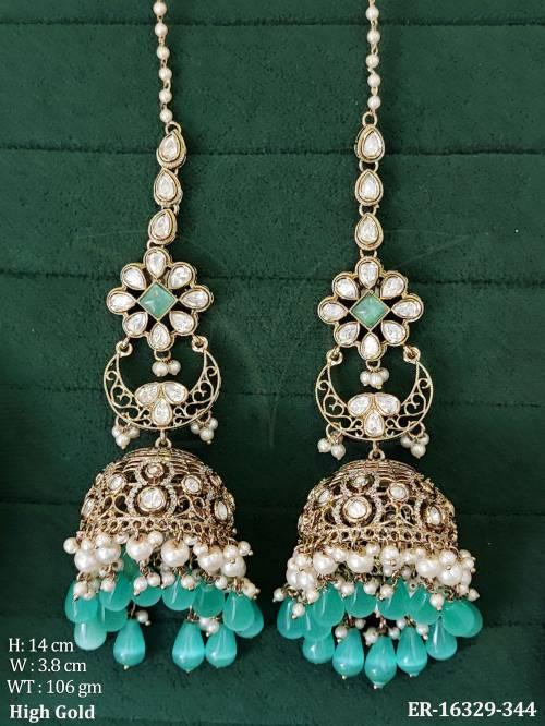 beautiful-mehendi-polish-full-stone-clustered-pearl-earrings-