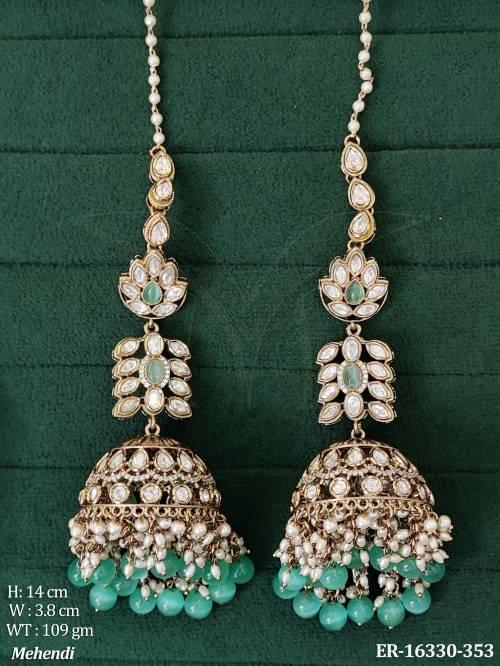 kundan-mehendi-polish-full-stone-jhumka-party-wear-earrings-