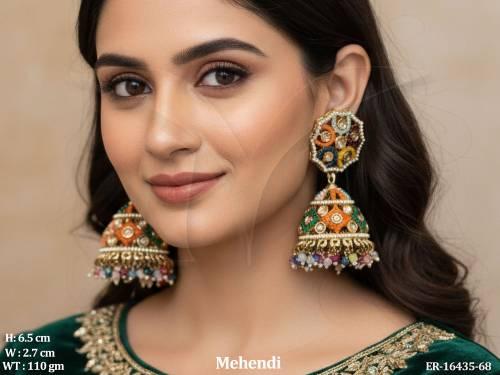 antique-jewellery-mehendi-jhumka-full-stone-earrings-