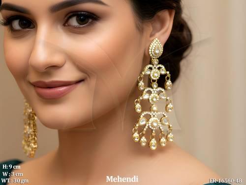 antique-mehendi-polish-fancy-style-party-wear-earrings-