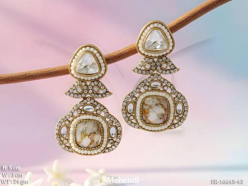 mehendi-polish-antique-stone-earring-set-for-women-and-party-wear-