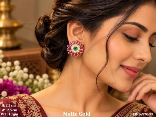 kemp-design-matte-gold-polish-party-wear-earrings-