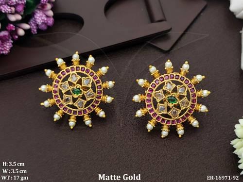 kemp-designer-matte-gold-polish-earrings-