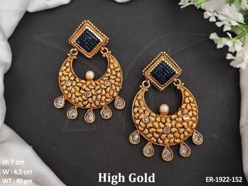 chand bali style rhombus hold antique earrings