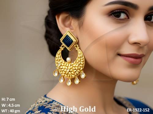 chand bali style rhombus hold antique earrings