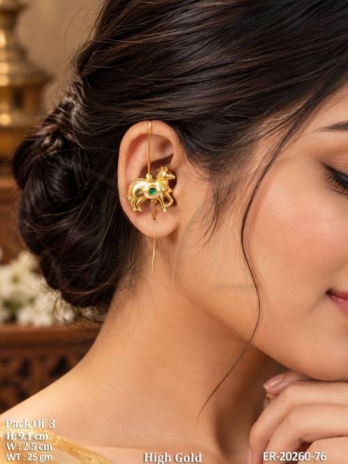 Fancy High Gold Polish Animal Earrings