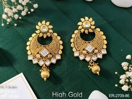 chand bali polki earrings detail