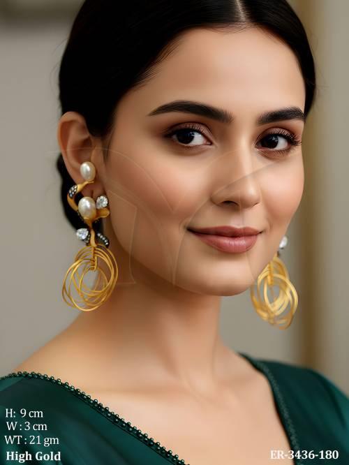 mat polish jumbeled ring antique earrings detail