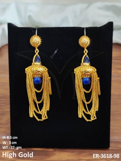 chain fall seed antique earrings detail