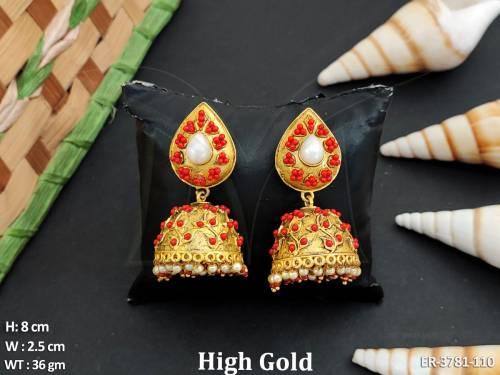 Paan Jhumki Antique Earrings