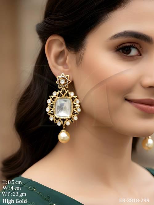 chokor style fusion earrings detail
