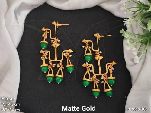 tarazo style moti drop earrings detail